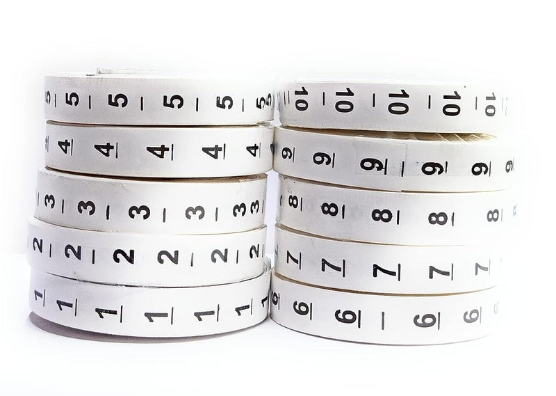 Bhavya Enterprises Bhavya Enterprises Size Label White Number Roll Tags for Clothing Dresses and Other Projects Pack of 100 10  - Image 1