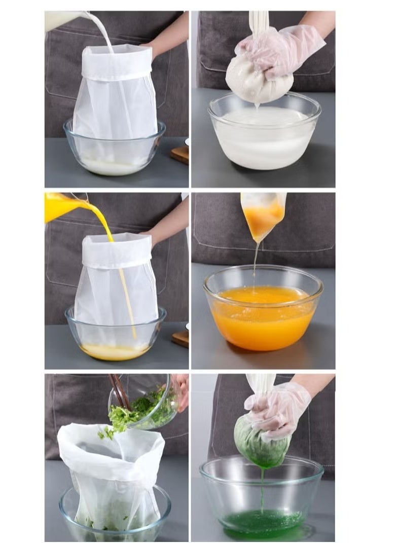 يوجي 4 قطع أكياس تصفية حليب الصويا من الدرجة الغذائية كيس تصفية عصير الخضروات - Image 3