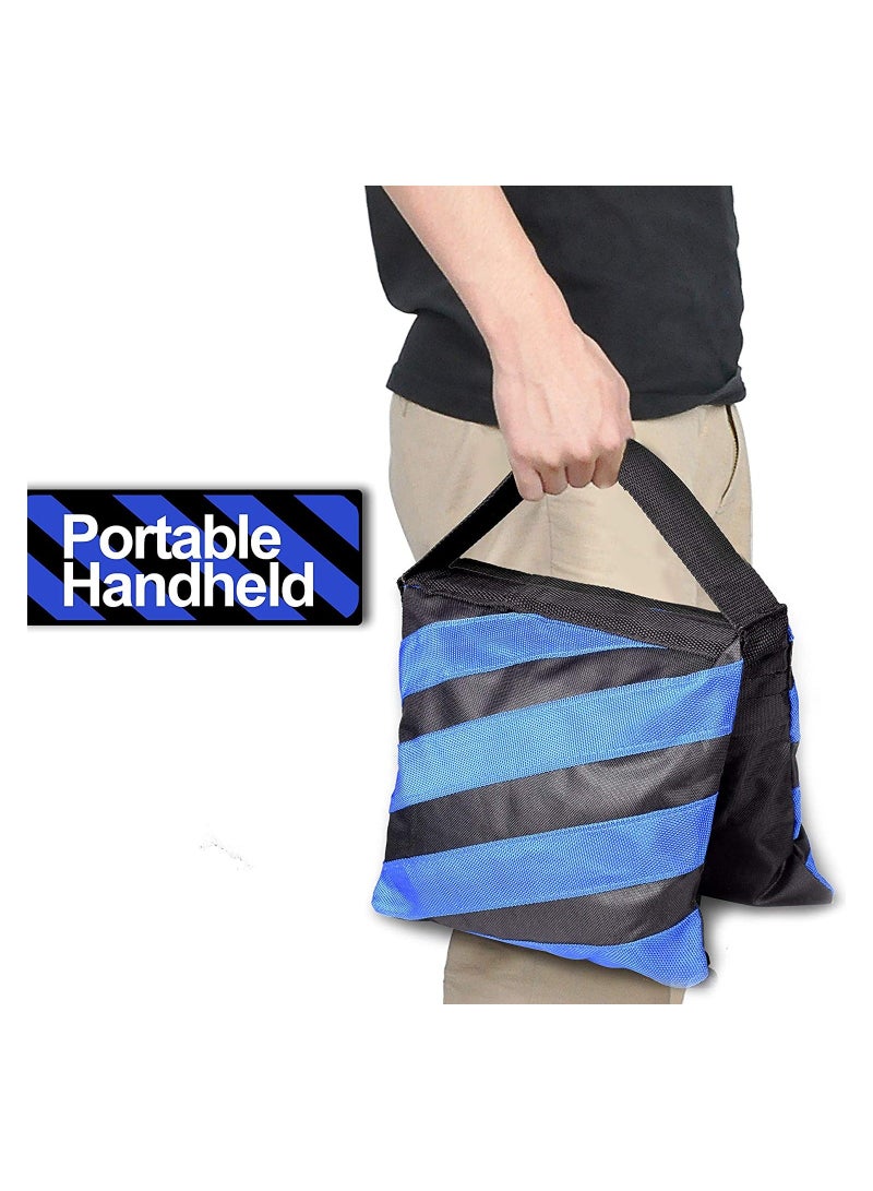 XiuWoo Heavy Duty Sandbag Photo Studio Weight Bag Blue Saddlebag Design for Photography Stand Light Tripod Outdoor Patio Sports Sets Film Live Productions 3 Pack - Image 3