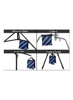 XiuWoo Heavy Duty Sandbag Photo Studio Weight Bag Blue Saddlebag Design for Photography Stand Light Tripod Outdoor Patio Sports Sets Film Live Productions 3 Pack  - Image 5