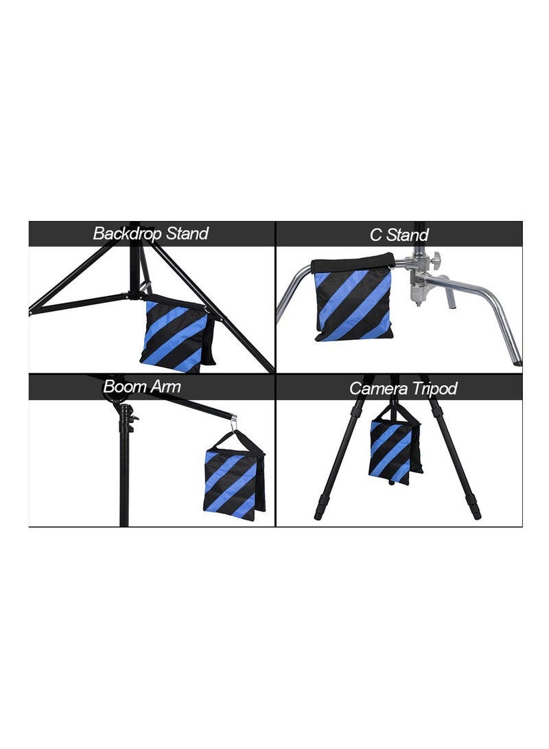 XiuWoo Heavy Duty Sandbag Photo Studio Weight Bag Blue Saddlebag Design for Photography Stand Light Tripod Outdoor Patio Sports Sets Film Live Productions 3 Pack - Image 5