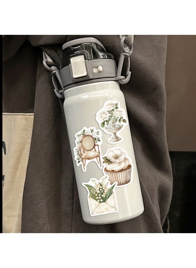 قوس قزح أورينبو 50 قطعة من الملصقات الجميلة العتيقة البيضاء، ملصقات فينيل مقاومة للماء، مثالية للأطفال والمراهقين، وزجاجة الماء، وحقيبة السفر، والهاتف، ولوح التزلج، والجيتار، وكوب الماء، والدراجة، والكمبيوتر المحمول، ودفتر القصاصات - Image 3