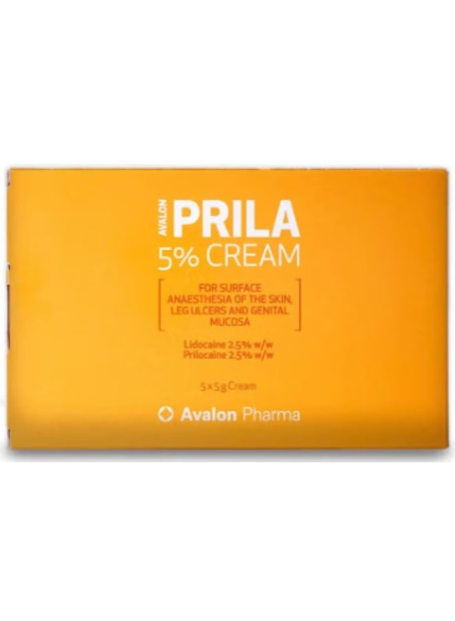 Avalon Pharma Pack Of 3- Prila 5% Local Anesthetic Cream 5X5 Gm 1 Kit - Image 2