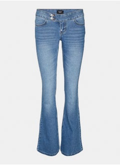 VERO MODA Vmsigi Lr Db Button Sk Flar Jeans Vi3395  - Image 5