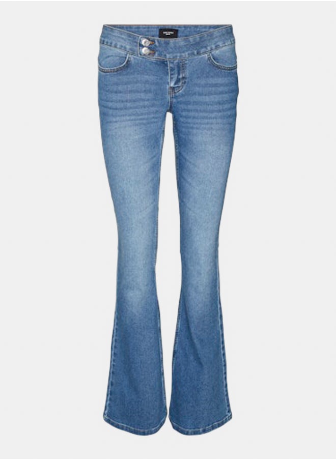 VERO MODA - Vmsigi Lr Db Button Sk Flar Jeans Vi3395 - Image 1