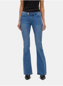 VERO MODA Vmsigi Lr Db Button Sk Flar Jeans Vi3395  - Image 2