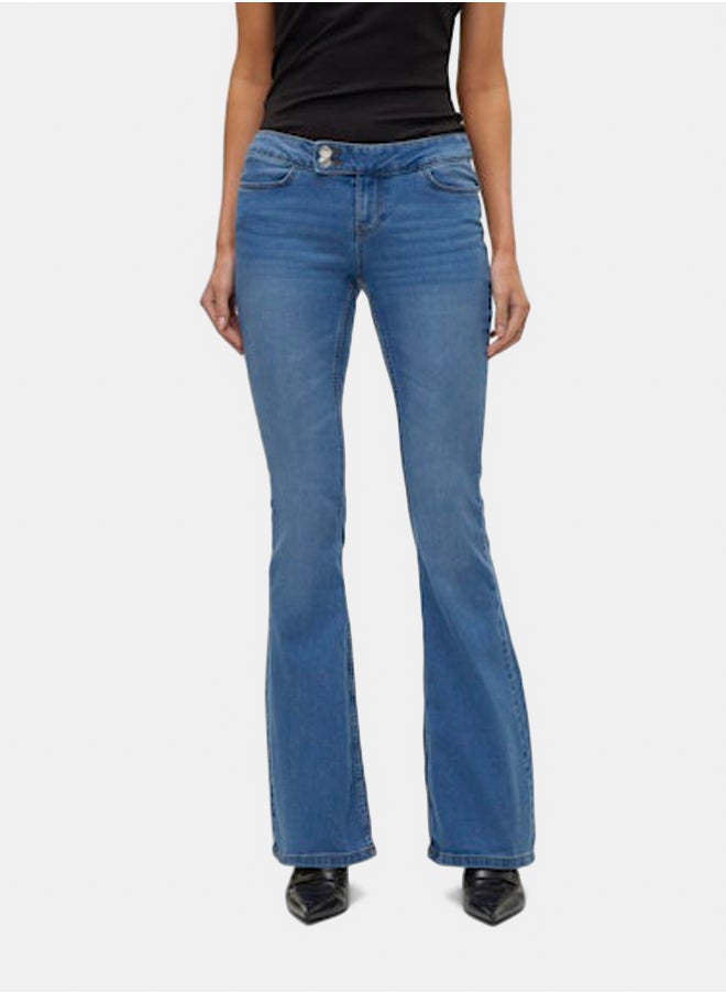VERO MODA - Vmsigi Lr Db Button Sk Flar Jeans Vi3395 - Image 1