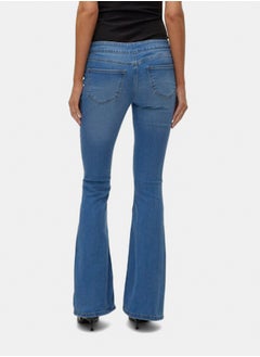 VERO MODA Vmsigi Lr Db Button Sk Flar Jeans Vi3395  - Image 3