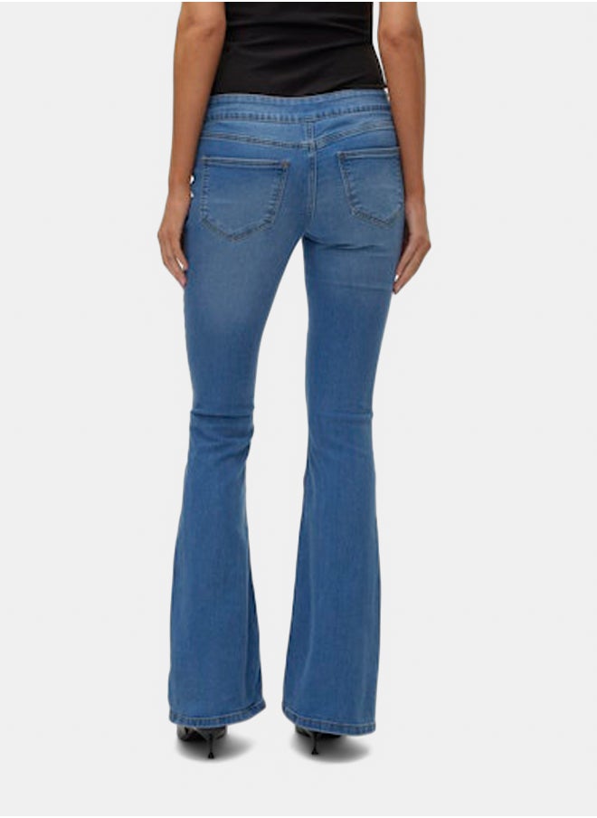 VERO MODA - Vmsigi Lr Db Button Sk Flar Jeans Vi3395 - Image 1