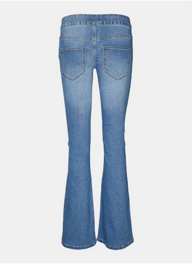 VERO MODA - Vmsigi Lr Db Button Sk Flar Jeans Vi3395 - Image 1