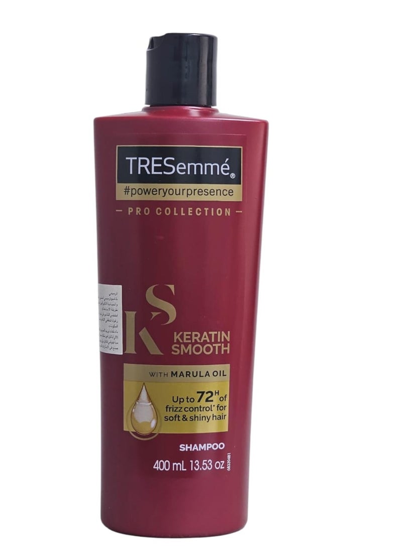 Tresemme - Keratin Smooth And Straight Shampoo With Argan Oil Enjoy Up To 72 Hours Of Frizz Control 400 ml - Image 1
