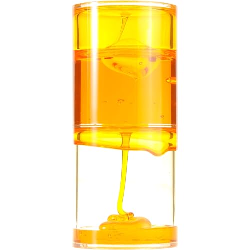 PowerTRC Liquid Motion Bubbler Timer Fidget Desk Calming and Soothing Toy Sensory Visual Toy Beautiful Ooze Tube Yellow - Image 1