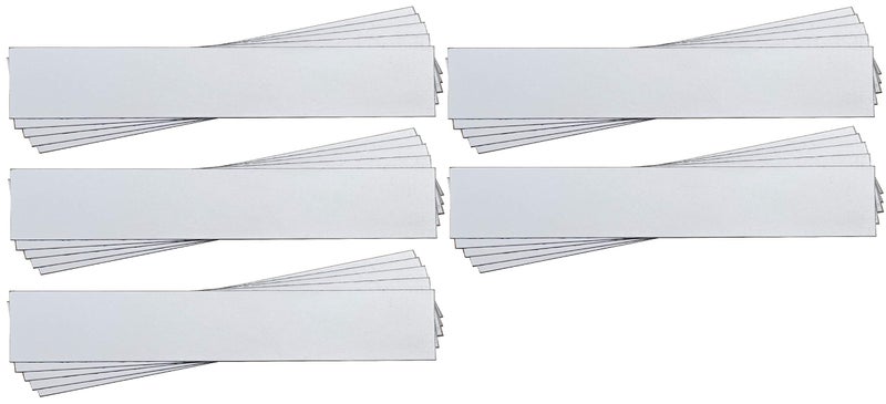 Magna Visual 1 x 6 White PreCut Write On Wipe Off Magnetic Strips 25 Pack