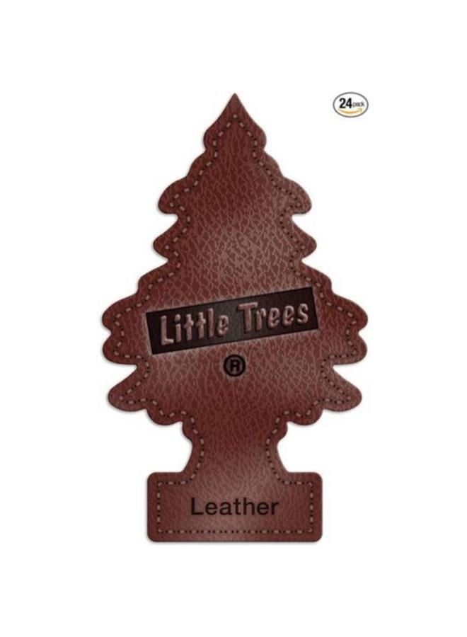 ليتل تريز بطاقة تعليق معطر هواء جلدي تقليدي يدوم طويلاً، لون بني U1P-10290 - Image 2