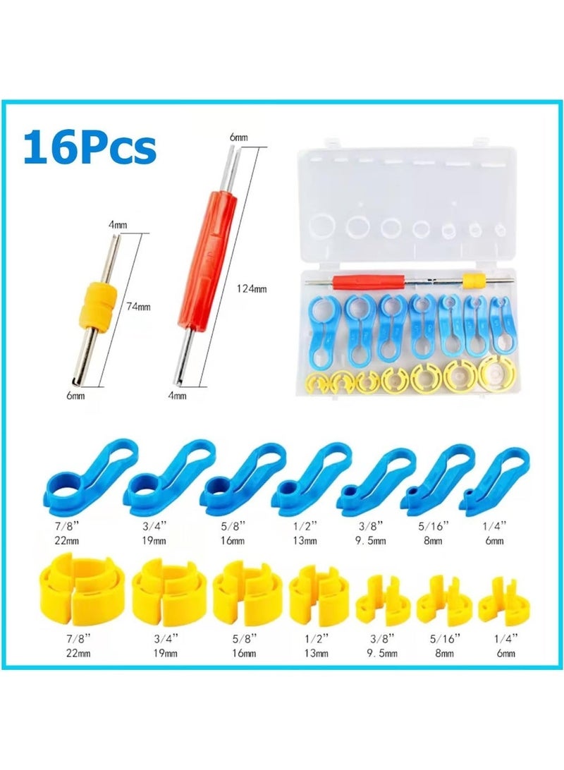 Car AC and Fuel Line Disconnect Tool Set Quick Release Air Conditioning Repair Kit with Storage Box - 16 Piece - Image 2