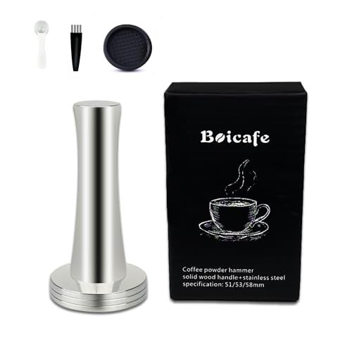 Boicafe Coffee Tamper 39mm 40mm, Espresso Tamper 39mm 40mm, 39mm 40mm 304 Stainless Steel Espresso Coffee Tamper with Mat - Image 1