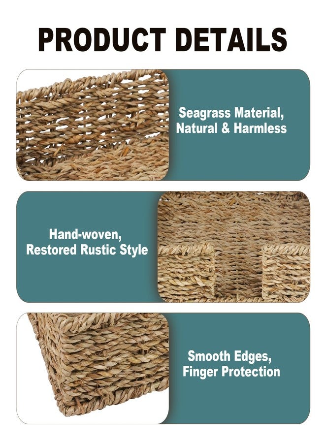 Kordory Seagrass Disposable Guest Towel Holder Tray for Bathroom, Wicker Counter Rectangular Bathroom Napkin Holder for Ktichen, Woven Hand Towel Holder Tray for Home, Kitchen, Hotel, Farmhouse - Image 4