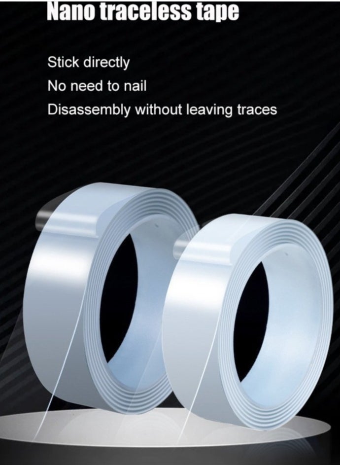 Generic - Double-Sided Nano Tape Washable and Reusable Strong Adhesive Transparent Installation Tape 3M - Image 1