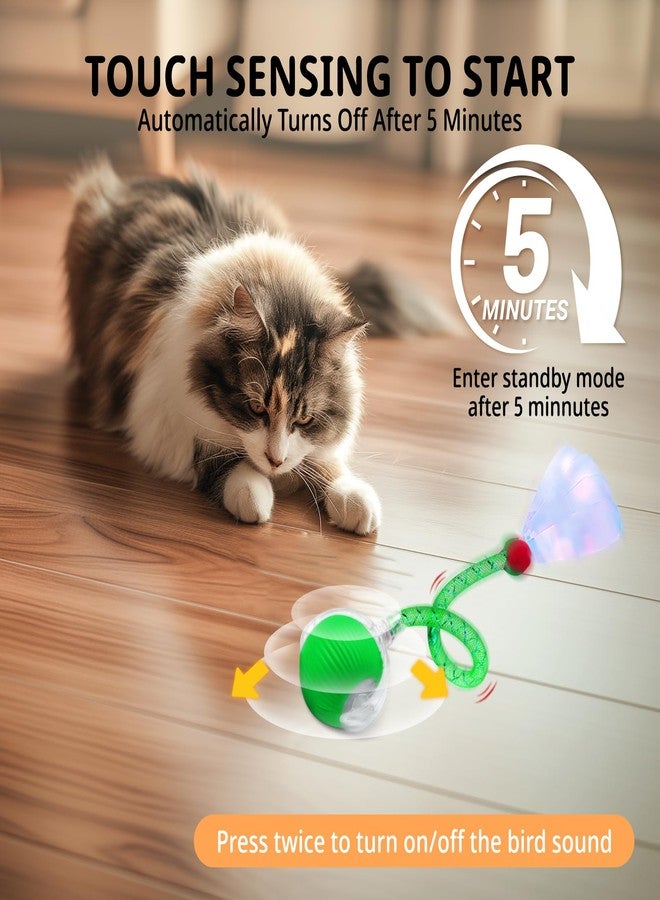 LEEHON Interactive Cat Toys for Indoor Cats, Speedy 2.0 Cat Toy with Elastic Mesh Tail, Automatic Cat Toy for Bored Indoor Adult Cats, Rechargeable Smart Kitten Moving Ball Toys (Green) - Image 5