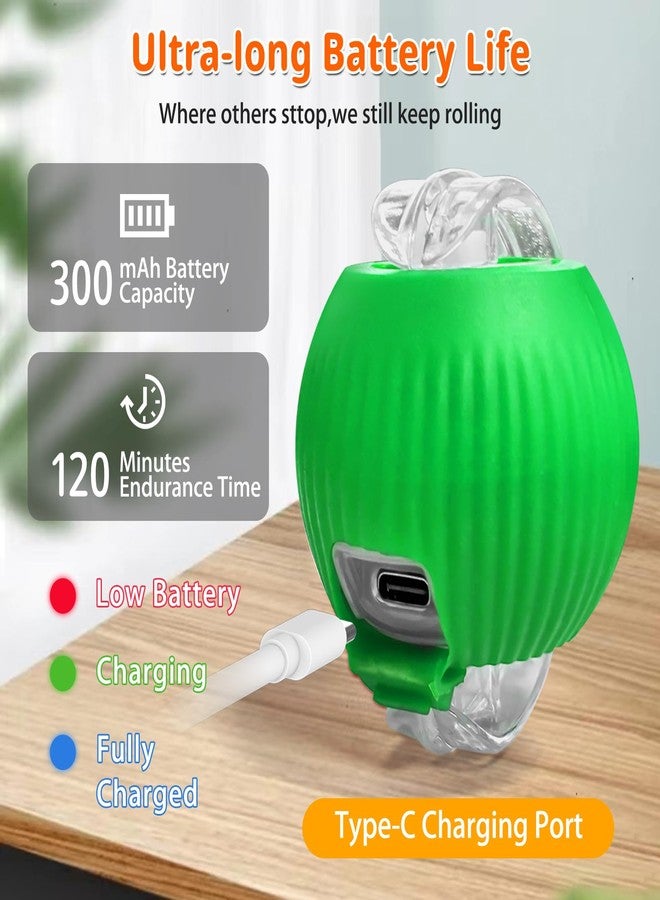 LEEHON Interactive Cat Toys for Indoor Cats, Speedy 2.0 Cat Toy with Elastic Mesh Tail, Automatic Cat Toy for Bored Indoor Adult Cats, Rechargeable Smart Kitten Moving Ball Toys (Green) - Image 4