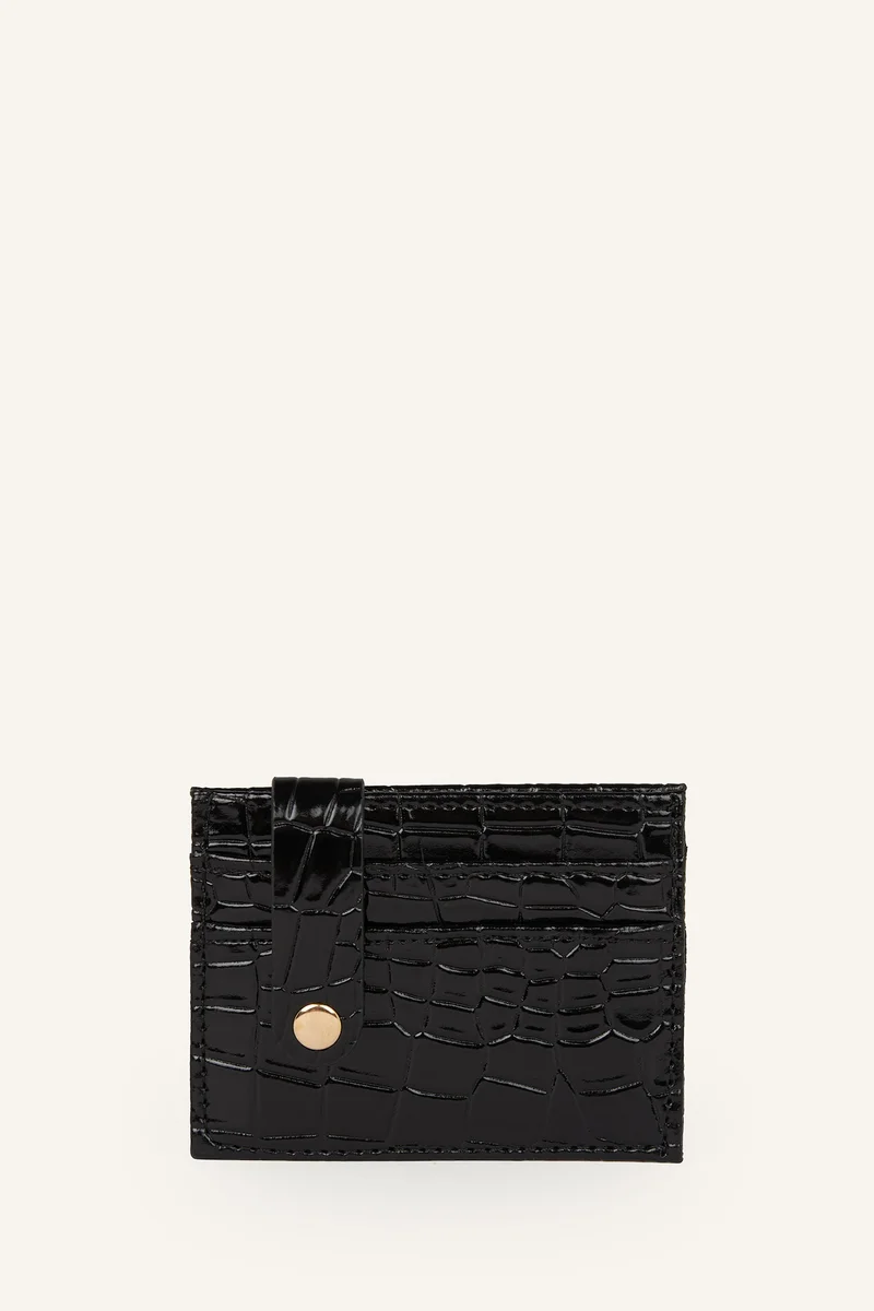 Woman Faux Leather Business Card Wallet