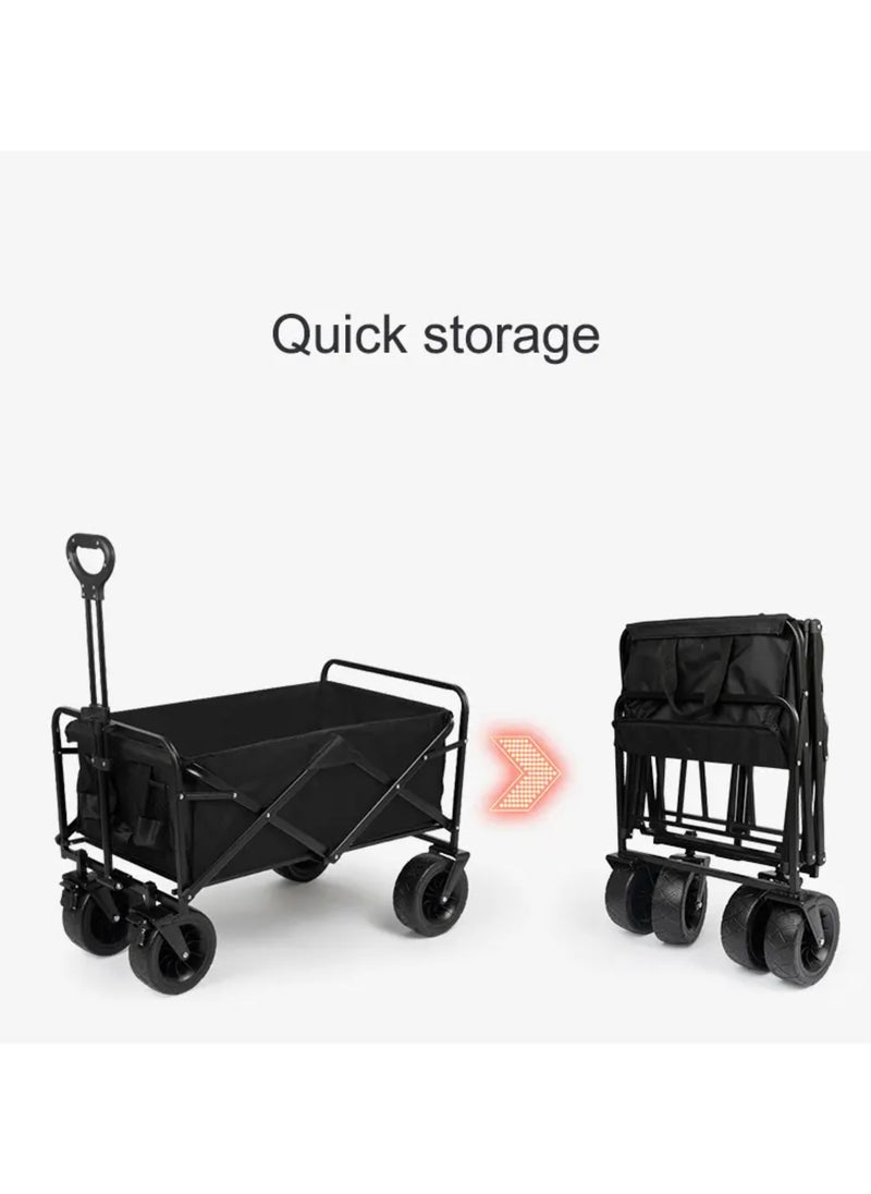 Multi-Functional Utility Wagon, Beach Cart Large Capacity, Garden Cart with Adjustable Handle Folding Trolley Outdoor Camping with Storage Basket - pzsku/Z521A73E3471359583193Z/45/_/1733670965/76c96c69-866c-4653-ac8f-e9ac84945be3