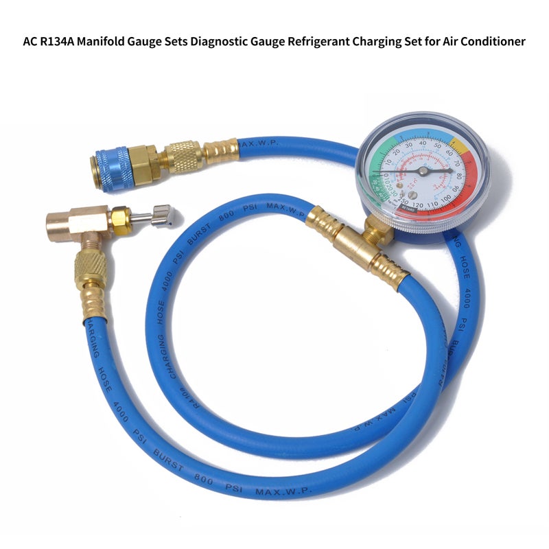 R134a Manifold Gauge Sets Blue - Self Sealing Integrated Core Tool Kit Ac Diagnostic Manifold Gauge Set for Automotive and Household Air Conditioning Maintenance - Image 3