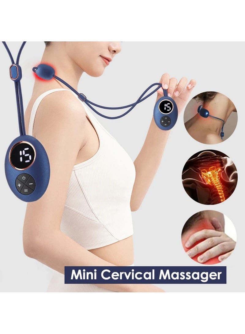 general Mini Cordless Neck Massager with Heat, Pain Relief, Healthy, 4 Modes, 15 Levels, Deep Tissue Massage, Pulse Muscle Massage - Image 2