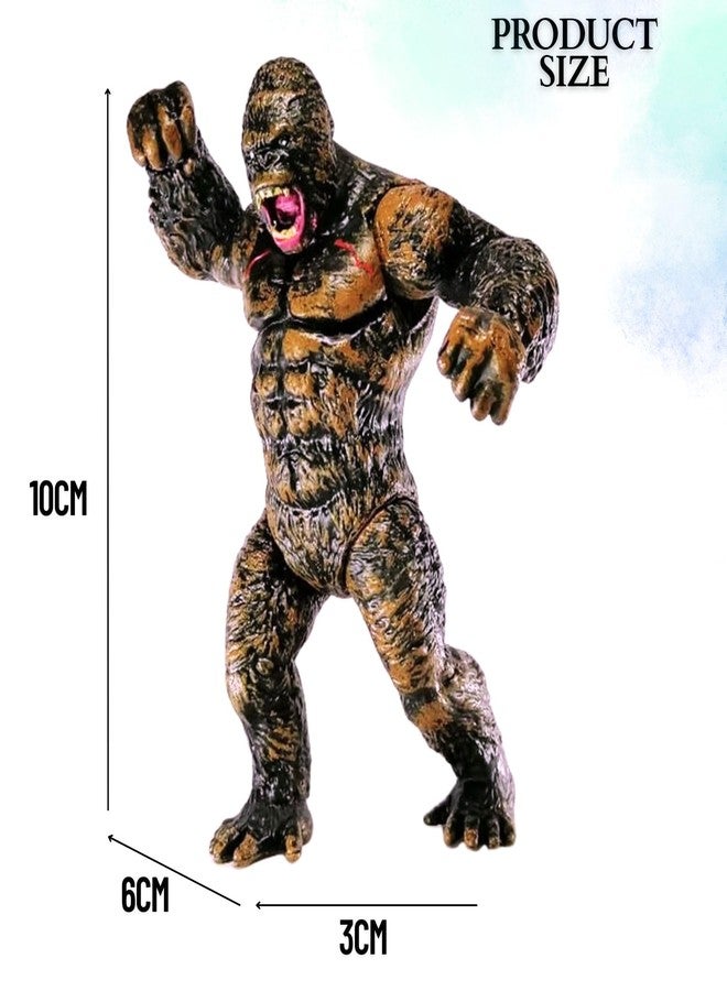 Mallexo King Kong Fighting Action Figure Toys for kids Moveable Ape Statue for Girls and Boys Godzilla King of Monsters Hollow Earth World Premium Animal Toy Playset Birthday Return Gifts for Children - Image 4
