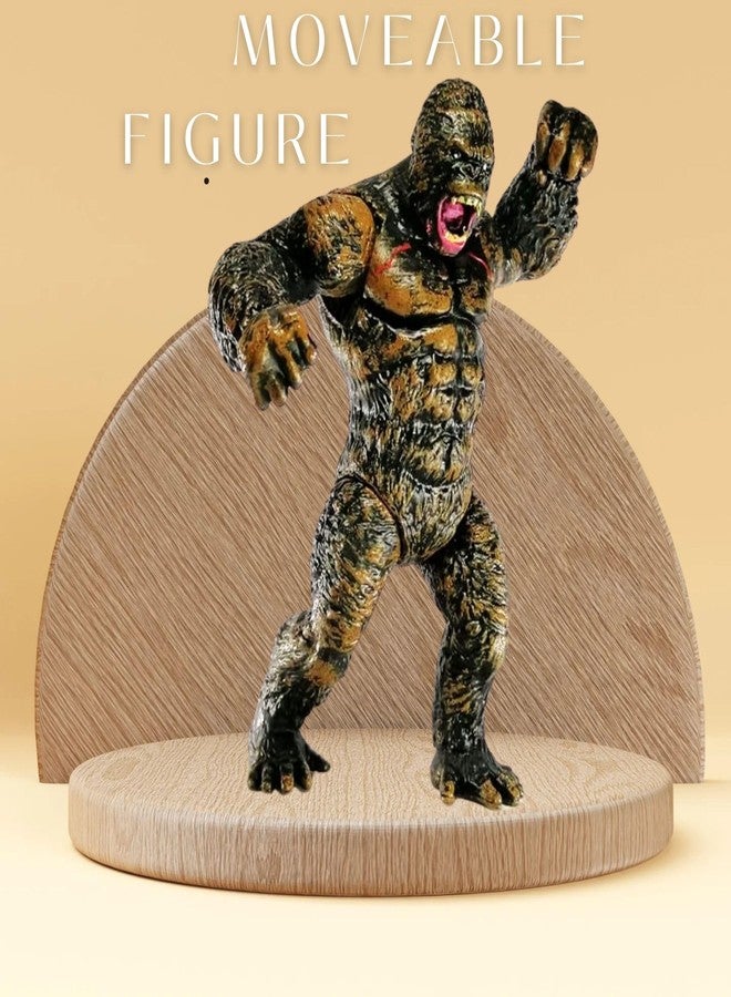 Mallexo King Kong Fighting Action Figure Toys for kids Moveable Ape Statue for Girls and Boys Godzilla King of Monsters Hollow Earth World Premium Animal Toy Playset Birthday Return Gifts for Children - Image 2