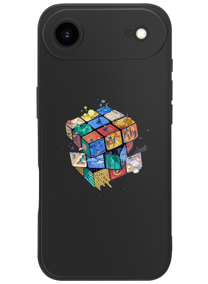 Theodor Protective Slim Fit Case Liquid Silicone Cover with Full Body Protection Anti-Scratch Shockproof Case For Apple iPhone 17 Air (Black) Cube - Image 1