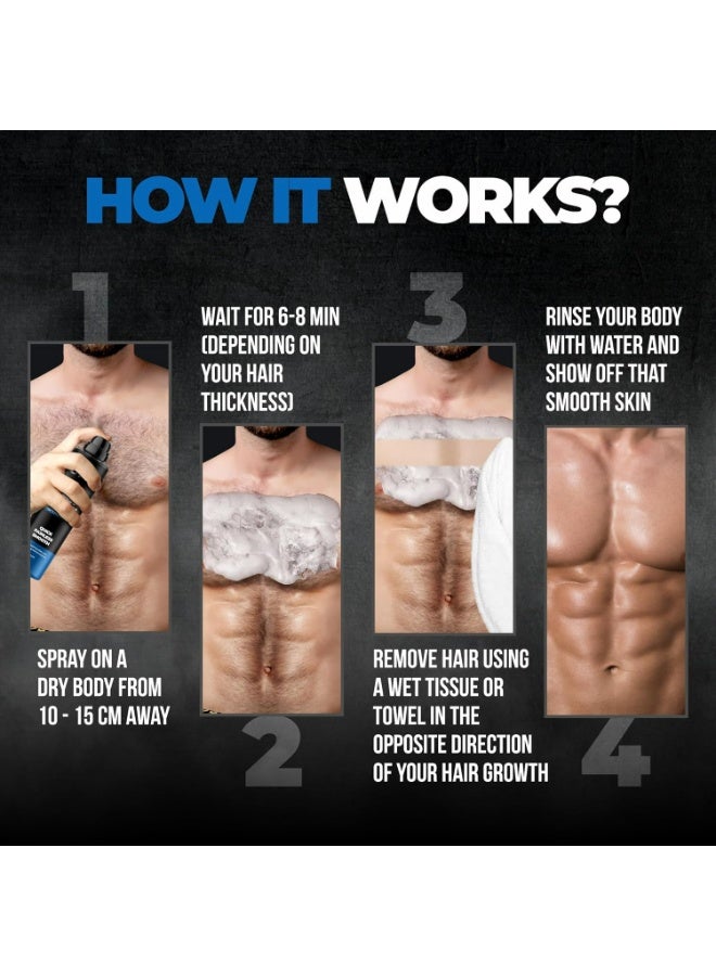 Beardo Hair Removal Spray Advanced for Men, 200 gm| New & Improved| Long Lasting Smoothness | Skin Soothing Aloe & Vitamin E | Quick & Painless Hair Removal in 8 minutes | Hair Removal Cream for - Image 5