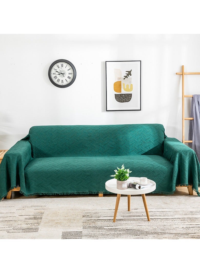 Pastoral Style Sofa Slipcover Green