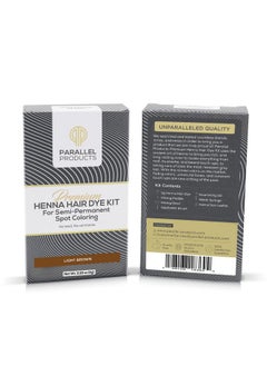 PARALLEL PRODUCTS Parallel Products Spot Color Henna Kit - Henna Hair Dye - 5 Grams - Tint for Professional Spot Coloring - with Nourishing Oil, Mixing Dish and Application Brush - Root Touch Up (Light Brown)  - Image 2