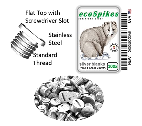 ecoSpikes Stainless Steel Track and Cross Country Spikes (Blank Silver, 100x) - Image 2