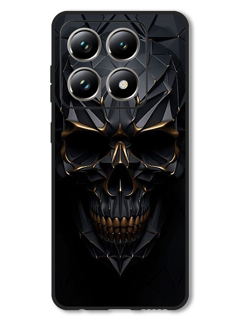 Theodor Case Compatible with Xiaomi 14T Protection Shockproof Bumper Cover Skull Art - Image 1