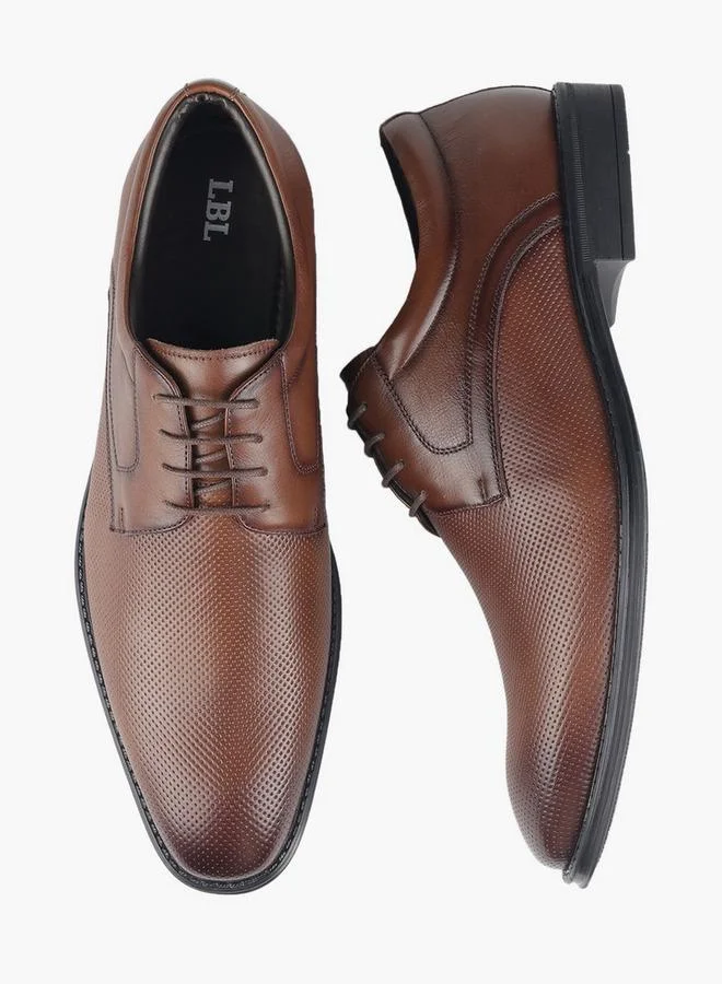 LBL by Shoexpress Men Lace-Up Leather Derby Shoes