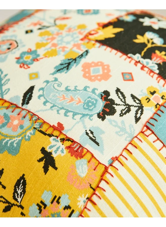 Chumbak Pixel Paisley Patchwork 16" Cushion Cover - Set of 3
