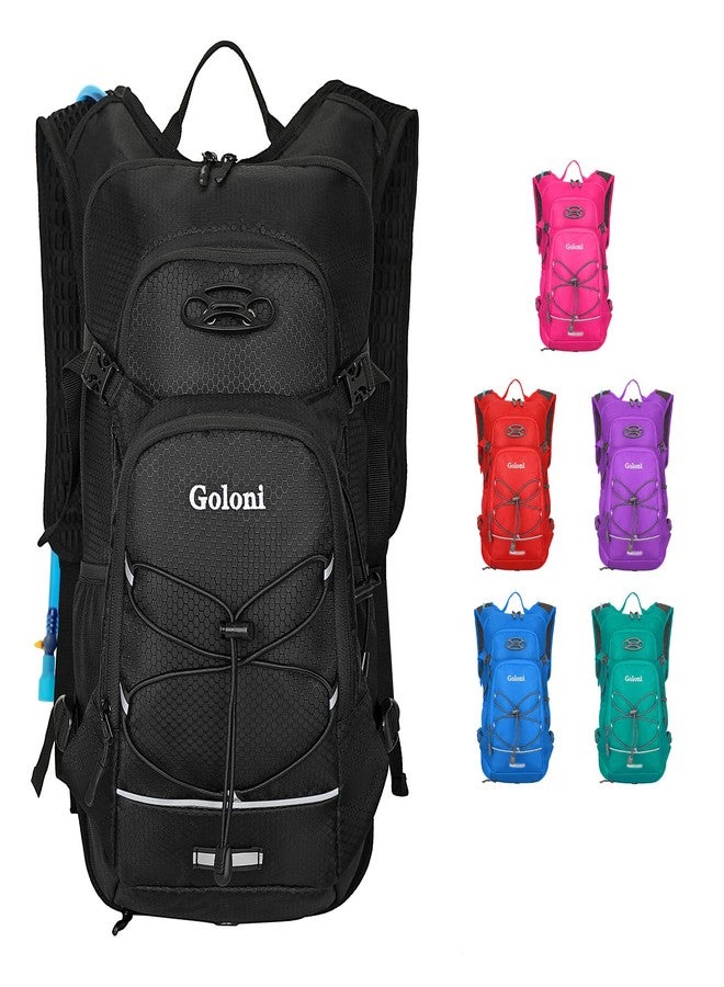 Goloni Hydration Backpack, 22L with 2L Water Bladder, Lightweight Hiking Backpack, Black, 18.5 x 11 x 5.5 inches - Image 1