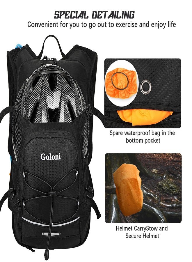 Goloni Hydration Backpack, 22L with 2L Water Bladder, Lightweight Hiking Backpack, Black, 18.5 x 11 x 5.5 inches - Image 3