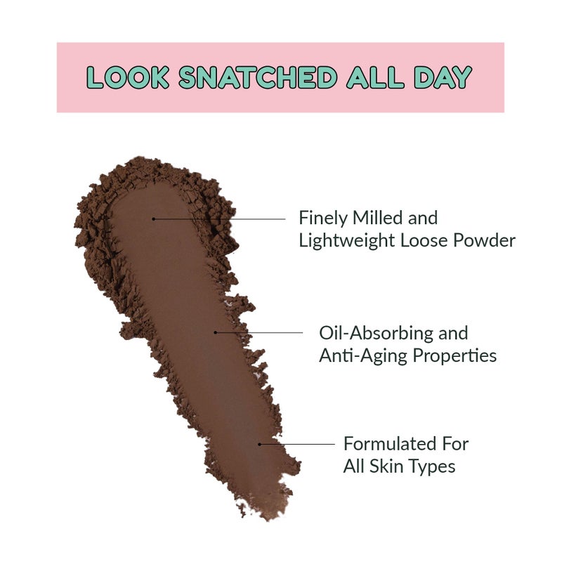 Kimchi Chic Beauty Puff Puff Pass Set and Bake Setting Powder for Makeup, Extra Fluffy Loose Face Powder Poof, Soft Natural Face Makeup for Uneven Skin Tone, 08 Chocolate - Image 3