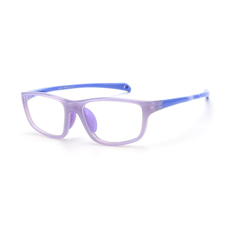 New nylon material children's glasses trend comfortable flat glasses boys and girls transparent glasses frame removable F606 - Image 5