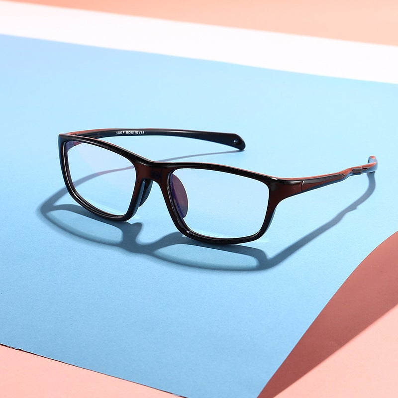 New nylon material children's glasses trend comfortable flat glasses boys and girls transparent glasses frame removable F606 - Image 3