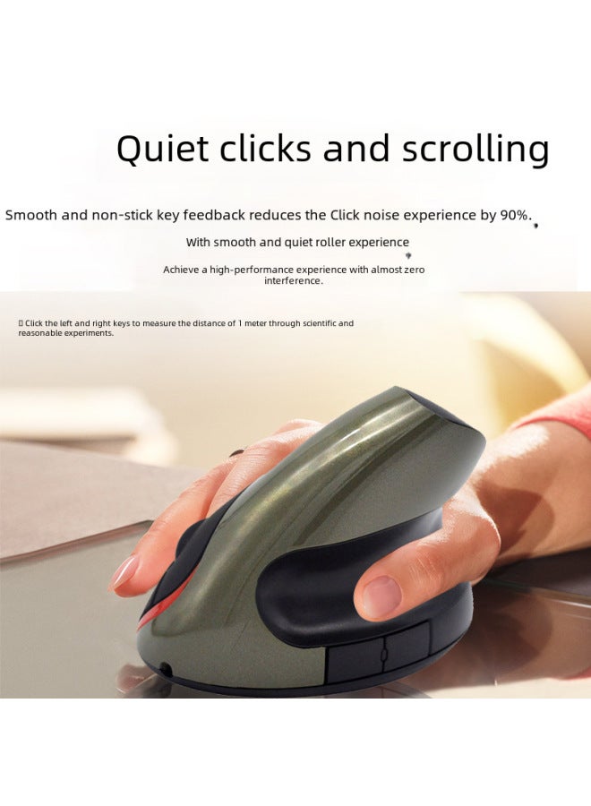 Rechargeable Vertical Wireless Mouse Mechanical Computer Laptop Gaming Office Unlimited Bluetooth Mouse Wholesale-Specifications:Black  - Image 5