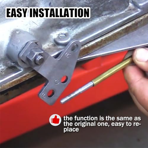 RYANSTAR RACING 35498 Automatic Transmission Shifter Cable Bracket Shift Lever Kit Compatible with GM TH400, TH350, TH250, 200-4R, 700R4, 4L60E, 4L80E, 4L85E （Silver） - Image 3