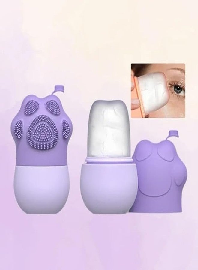 VALKYRIE Ice Roller With Scrubber For Face Eyes and Neck To Brighten Skin & Enhance Your Natural Glow/Reusable Facial Treatment to Tighten & Tone Skin & De-Puff The Eye Area (PURPLE-PRIMIUM) - Image 2