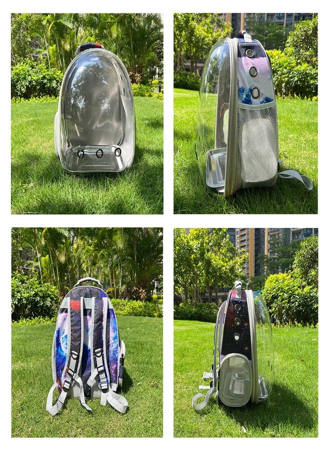 Pimoka Galaxy Blue Bird Carrier Backpack with Perch - Bubble Backpack for Birds Conures, Budgies and Small ParrotsIdeal Ideal for Vet and Outdoor Adventures(Galaxy Blue, Large) - Image 5