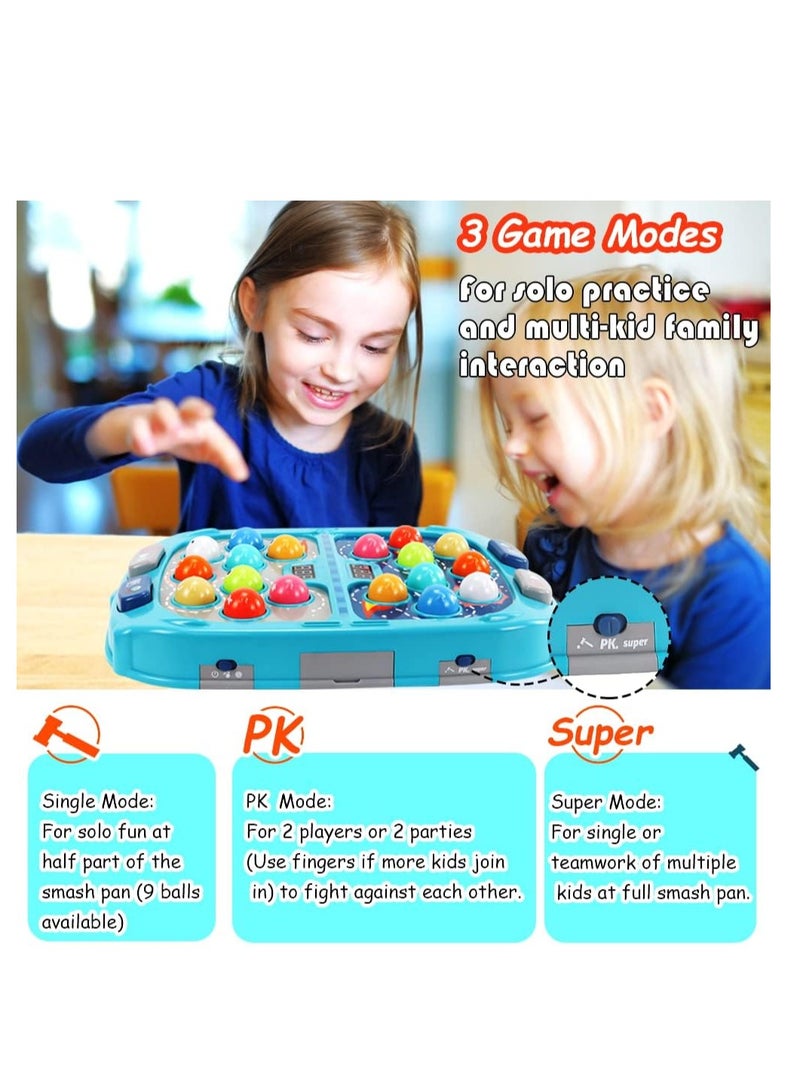 لعبة ضرب المول للأطفال الصغار، ألعاب للأولاد والبنات من 3 إلى 12 عامًا، ألعاب ضرب المول للأطفال، هدايا للأولاد من 3 إلى 6 سنوات وما فوق، ألعاب تعليمية تفاعلية مع صوت وضوء، وضع PK مع مطرقتين. - Image 4