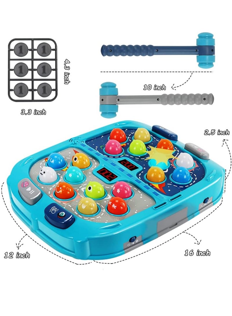 لعبة ضرب المول للأطفال الصغار، ألعاب للأولاد والبنات من 3 إلى 12 عامًا، ألعاب ضرب المول للأطفال، هدايا للأولاد من 3 إلى 6 سنوات وما فوق، ألعاب تعليمية تفاعلية مع صوت وضوء، وضع PK مع مطرقتين. - Image 5