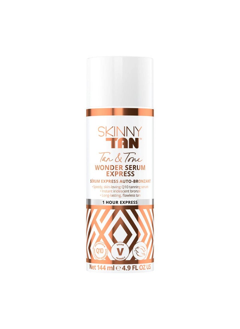 Skinny Tan SkinnyTan Tan and Tone Wonder Serum Express - Hydrating Serum with Anti-Aging Q10, Aloe Vera, and Vitamin E - 1 Hour Express - 4.9 oz 